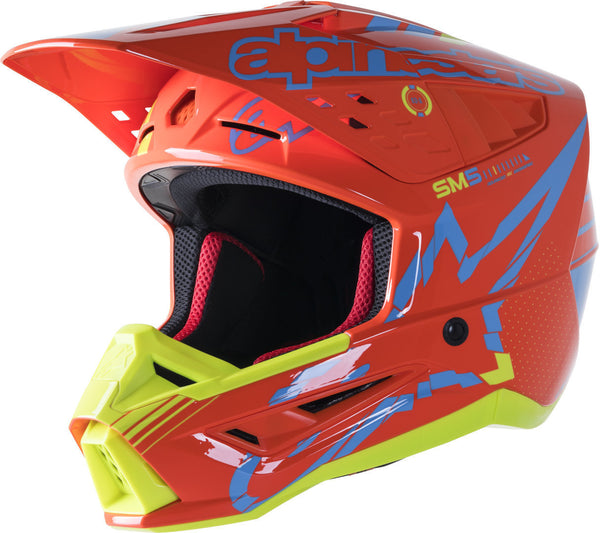 ALPINESTARS 头盔 S-M5 Action Motocross Helmet Orange/Blue