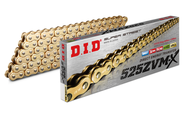 D.I.D 链条 SUPER STREET 525ZVMXG-100L X-RING CHAIN GOLD