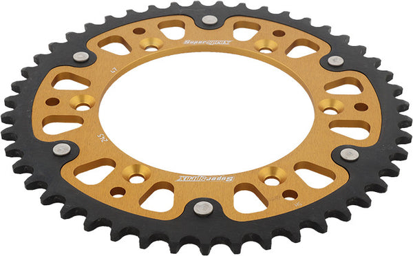 SUPERSPROX 链轮 REAR STEALTH SPROCKET ALU/STL 47T-520 GLD HON/YAM