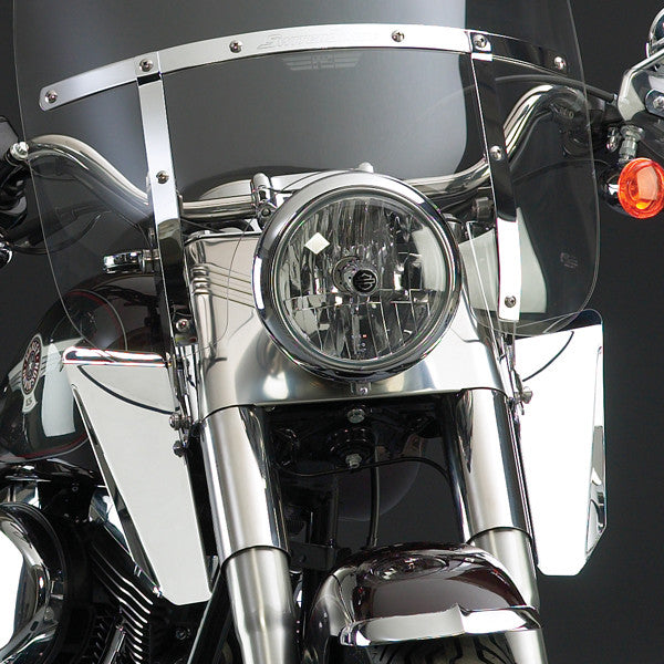 National Cycle Switchblade Chrome Lowers Chrome Hardware
