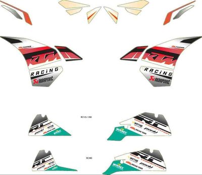 KTM Factory Graphics Kit RC 390 2014-2016