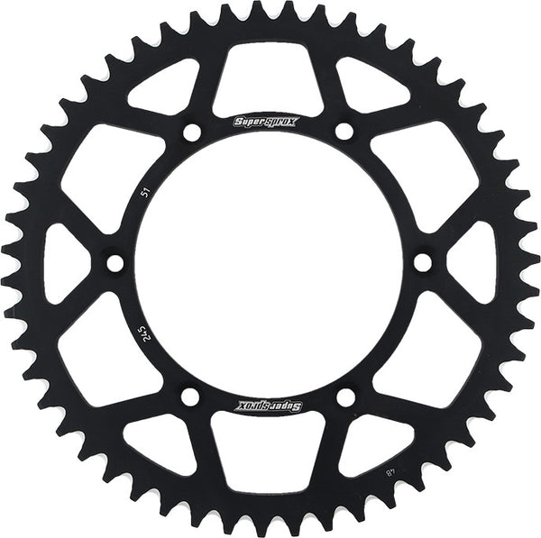 SUPERSPROX 链轮 REAR SPROCKET ALUMINUM 51T-520 BLK YAM