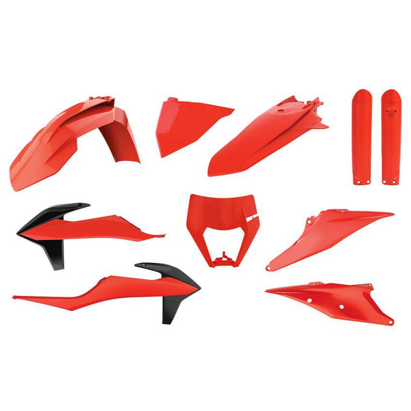 POLISPORT 车身塑料套件 WITH MASK FLO 橙 KTM
