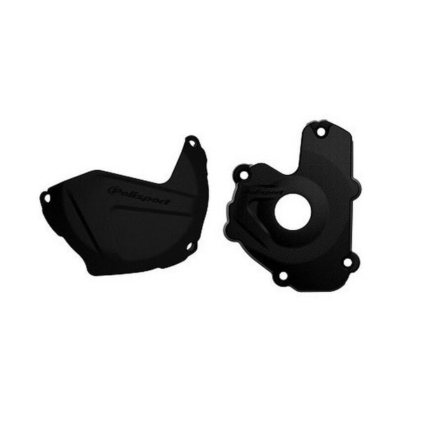 POLISPORT 点火离合边盖 黑 KAW