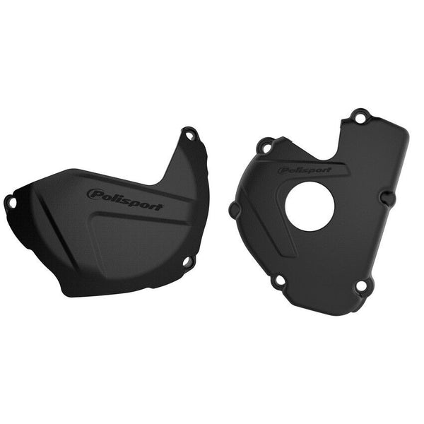 POLISPORT 点火离合边盖 黑 KAW