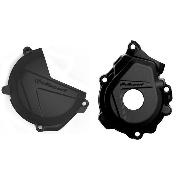 POLISPORT 点火离合边盖 黑 KTM/HUS