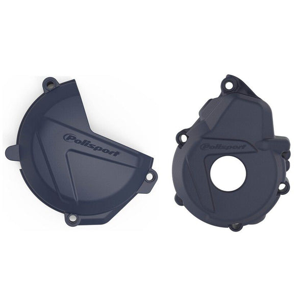 POLISPORT 点火离合边盖 蓝 HUS