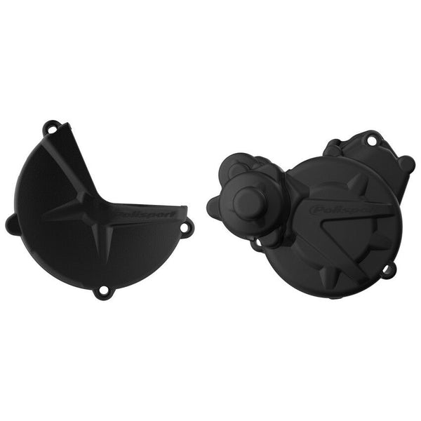 POLISPORT 点火离合边盖 黑 GAS