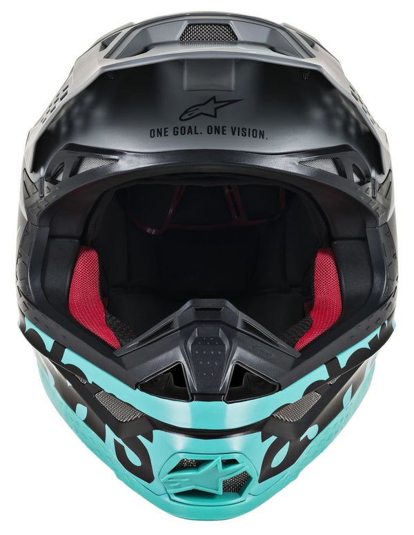 ALPINESTARS ALPINESTARS M8 头盔 Supertech M8 Radium Helmet Gloss Black/Grey/Teal M-8