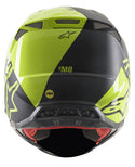 ALPINESTARS 头盔 Supertech M-8 Echo Helmet Black/Hi-Vis Yellow Matte & Gloss M-8