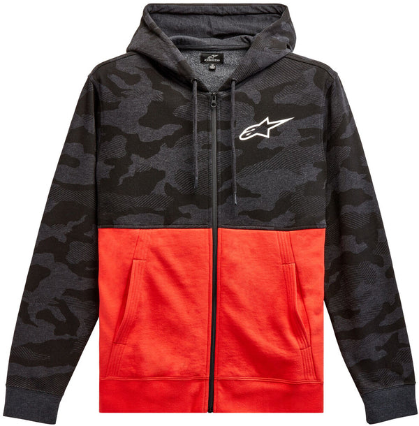 ALPINESTARS 卫衣 Camo Block Hoodie Charcoal Heather/Warm Red