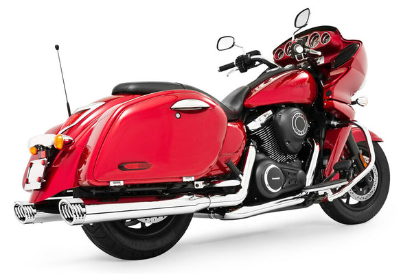 FREEDOM 排气管 DUALS W/4" MUFFLER CHROME W/CHROME TIPS VN1700