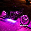 XK GLOW 照明 Multi-color Motorcycle LED Accent Light Kit w/Remote Key Fob