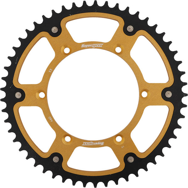 SUPERSPROX 链轮 REAR STEALTH SPROCKET ALU/STL 53T-520 GLD KAW/SUZ