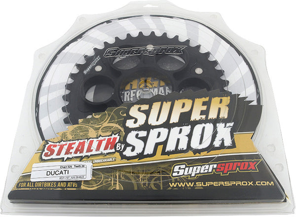 SUPERSPROX 链轮 REAR STEALTH SPROCKET ALU/STL 38T-525 黑 DUC
