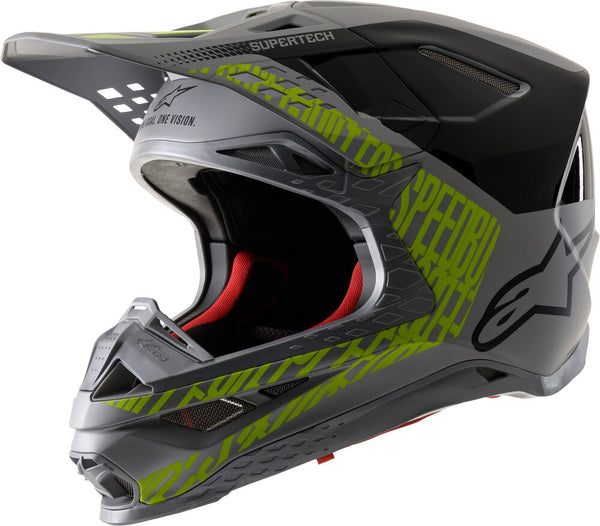 ALPINESTARS 头盔 Supertech M-8 Triple Helmet Silver/Black/Fluorescent Yellow M-8