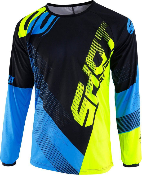 Shot Devo Ultimate Motocross Jersey Black/Blue/Yellow