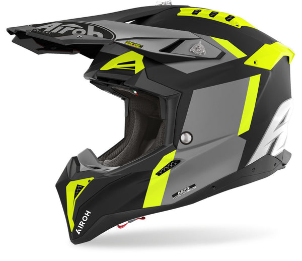 AIROH 头盔 Aviator 3 Glory Motocross Helmet Yellow Matt