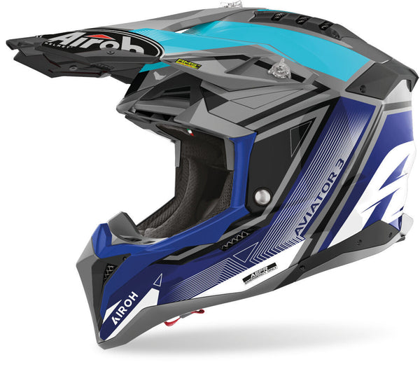 AIROH 头盔 Aviator 3 League Motocross Helmet Blue