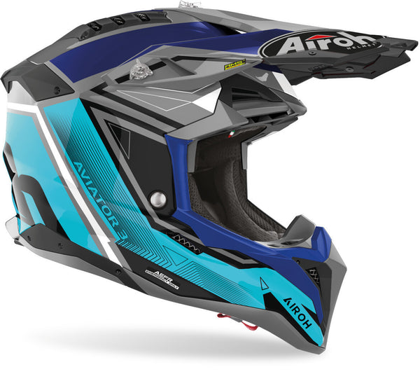 AIROH 头盔 Aviator 3 League Motocross Helmet Blue
