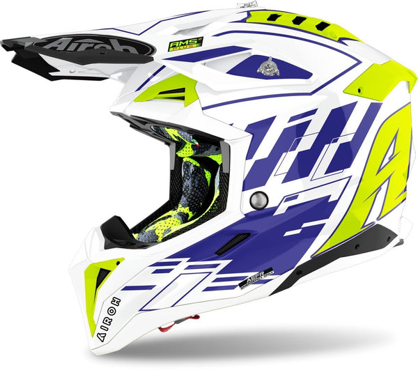 Airoh Aviator 3 Rampage Carbon Motocross Helmet Blue
