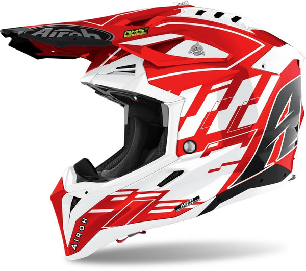 Airoh Aviator 3 Rampage Carbon Motocross Helmet Red