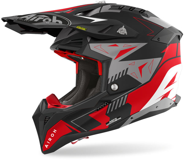 AIROH 头盔 Aviator 3 Spin Motocross Helmet Red Matt