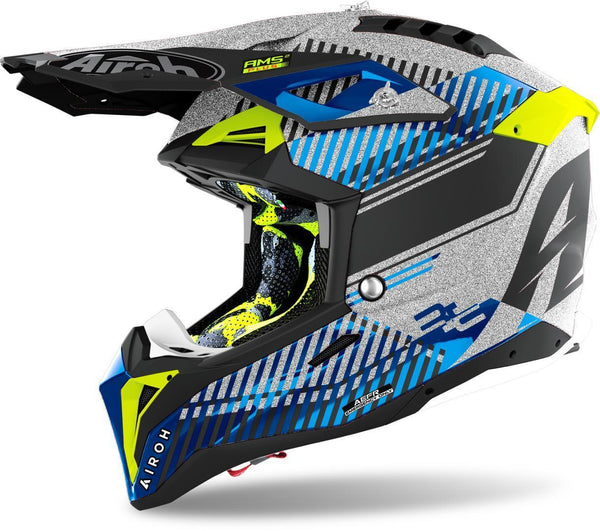 Airoh Aviator 3 Wave Carbon Motocross Helmet Silver