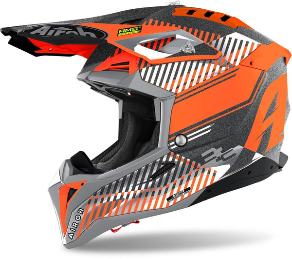 Airoh Aviator 3 Wave Carbon Motocross Helmet Orange