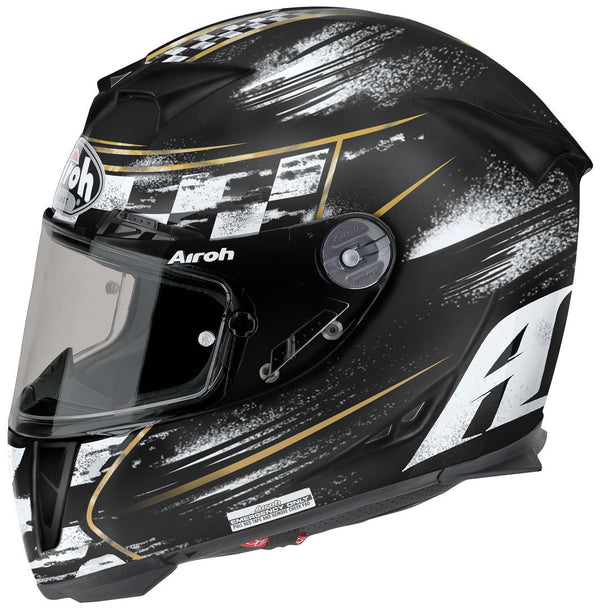 Airoh GP500 Check Full Face Motorcycle Helmet Black Matt