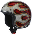 AIROH 头盔 Riot Flame Glitter Jet Helmet Blue