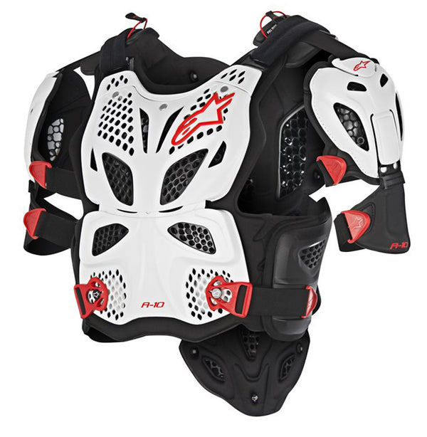 Alpinestars A10 Full Chest Protector White/Red