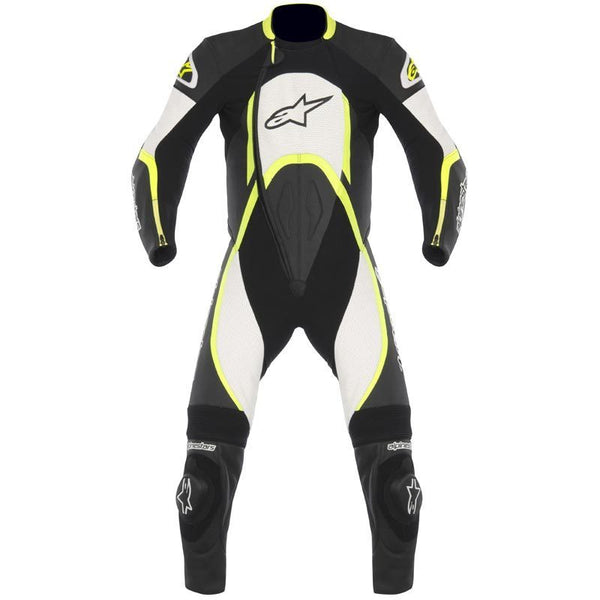 ALPINESTARS 骑行套装 Orbiter One Piece Leather Suit Black/White/Yellow