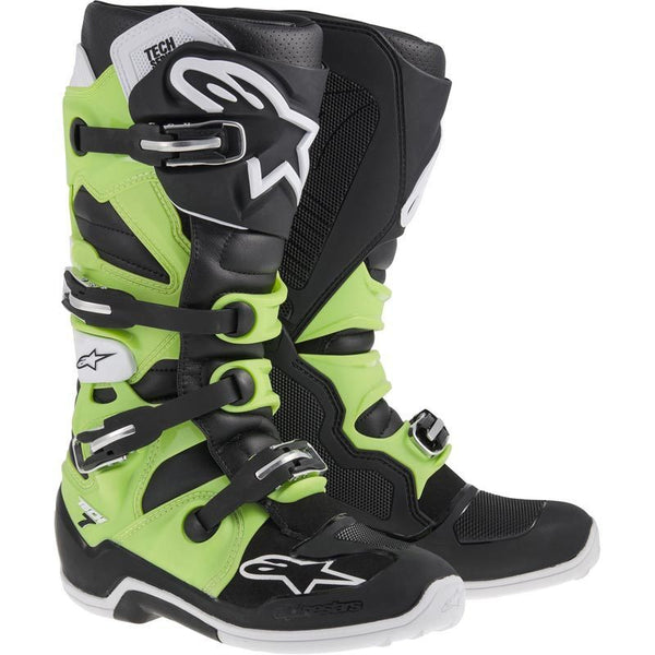 ALPINESTARS 骑行靴 Tech 7 Motocross Boots Black/Green