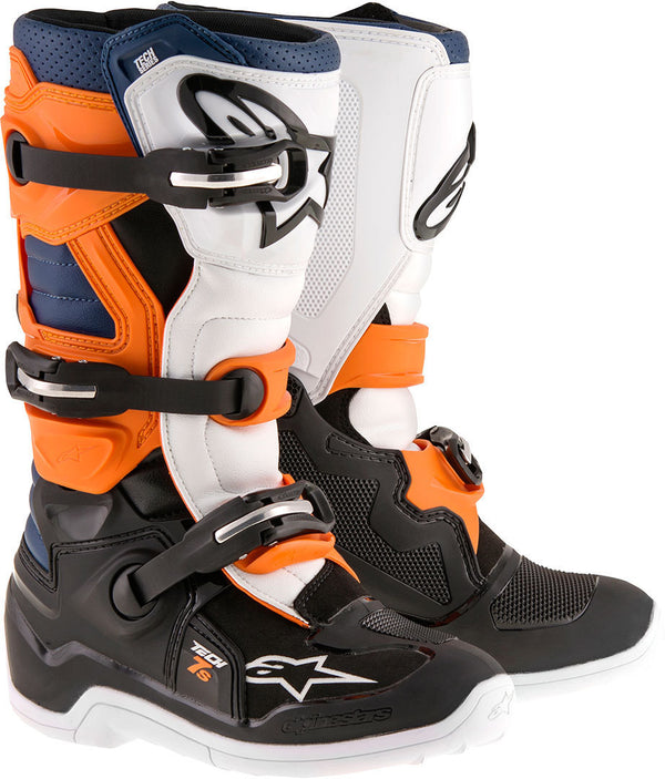 ALPINESTARS 骑行靴 Tech 7S Youth Motocross Boots Black/Orange