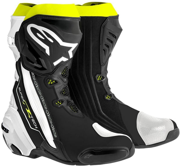 ALPINESTARS 骑行靴 Supertech-R Motorcycle Boots Black/White/Yellow