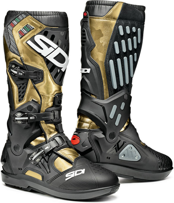 Sidi Atojo SRS Camo Motocross Boots MX Black/Gold