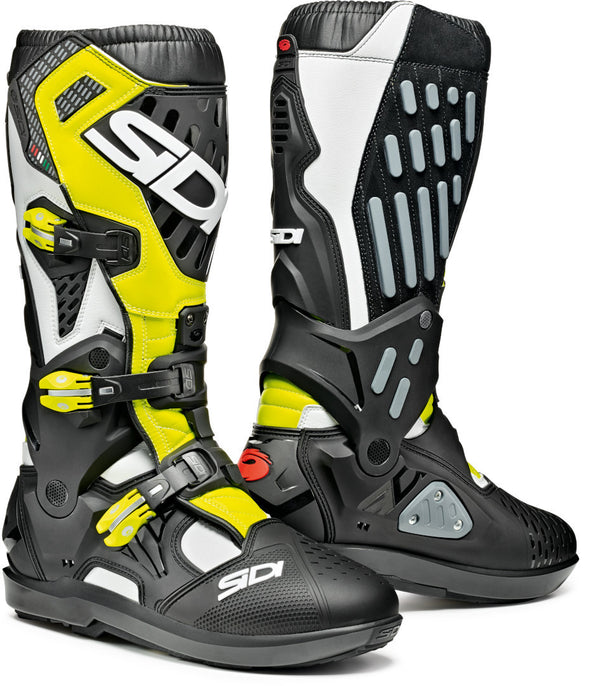 Sidi Atojo SRS Motocross Boots MX Black/White/Yellow
