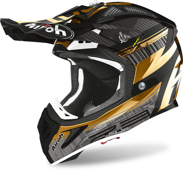 Airoh Aviator 2.3 Novak Motocross Helm Black/White/Gold