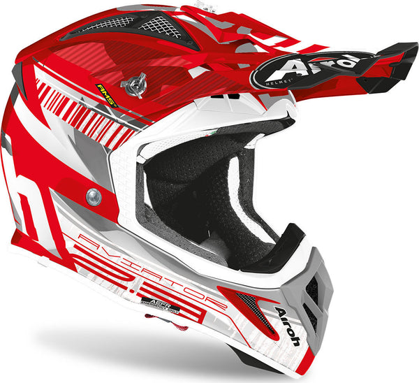 Airoh Aviator 2.3 Novak Motocross Helm White/Red
