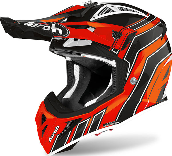 Airoh Aviator ACE Art Motocross Helmet Black/Red