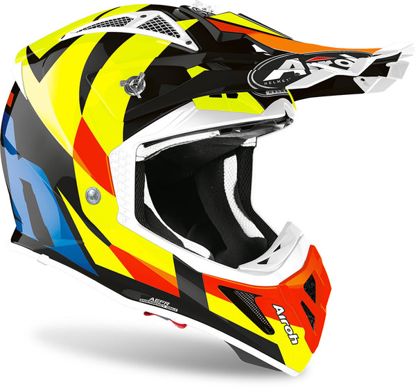 Airoh Aviator ACE Trick Motocross Helmet Black/Yellow/red