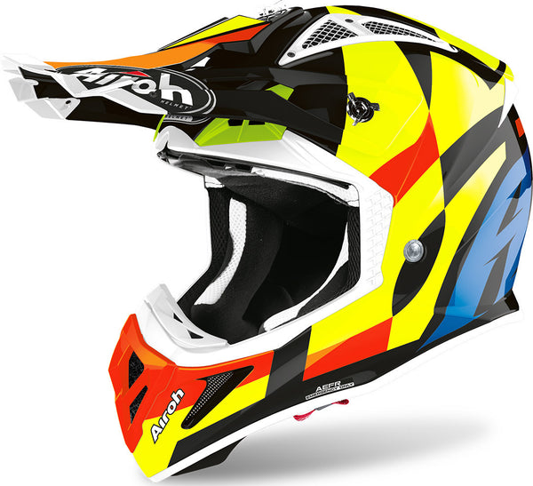 Airoh Aviator ACE Trick Motocross Helmet Black/Yellow/red