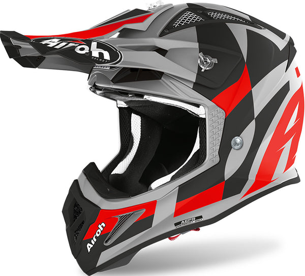 Airoh Aviator ACE Trick Motocross Helmet Gray/Red