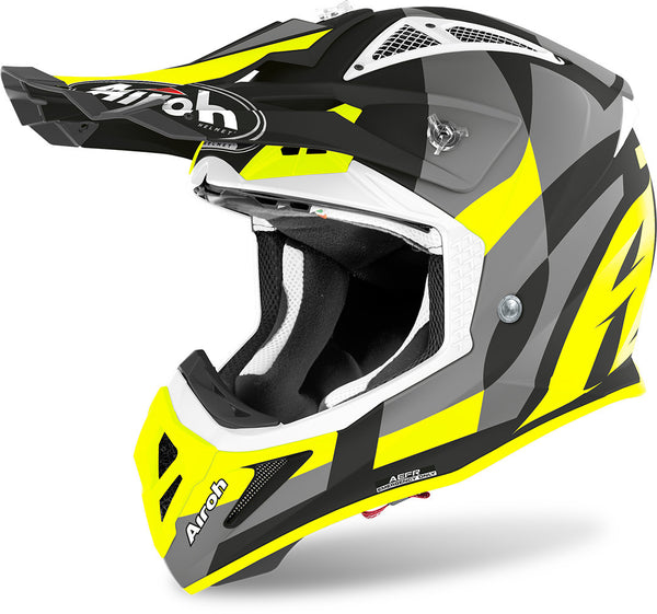 Airoh Aviator ACE Trick Motocross Helmet Gray/Yellow