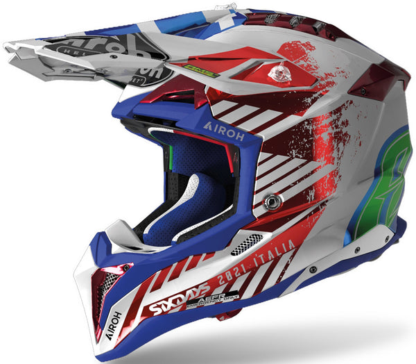 Airoh 头盔 Aviator 3 Six Days Italy 2021 Carbon Motocross Helmet