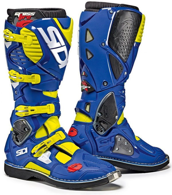 Sidi Crossfire 3 Motocross Boots Blue/Yellow