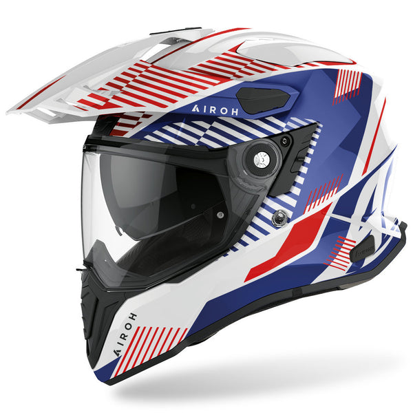 Airoh Commander Boost Motocross Helmet White/Blue/Red