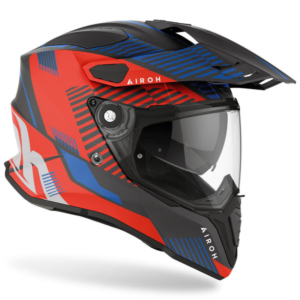 Airoh Commander Boost Motocross Helmet Blue Matt/Red