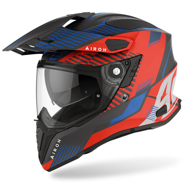 Airoh Commander Boost Motocross Helmet Blue Matt/Red